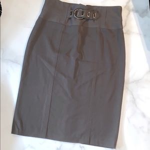 Pencil skirt with buckle detail